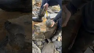 Finding spherical stones on the beach 