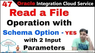 OIC 47: FTP - Read a File option with Schema option YES  with 2 input Parameters