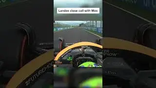 Norris almost crashes into Verstappen