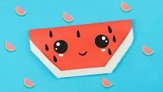 Kawaii Оригами Арбуз | Как сделать арбуз из бумаги