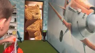 Nerf Game Testing the new megalodon blaster Испытание нового бластера мегалодон