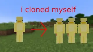 i cloned myself in minecraft