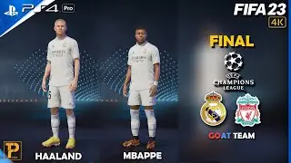 FIFA 23 - Haaland & Mbappe - Real Madrid vs Liverpool - Champions League Final 22/23 [4K] PS4