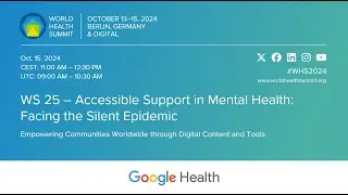 WS 25 – Accessible Support in Mental Health: Facing the Silent Epidemic
