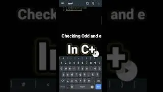 Checking whether input is even and odd in C++ 😁#programming #shorts