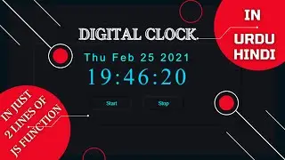 Javascript Digital Clock (In Just 2 Lines) | Digital Clock In Javascript (2021)
