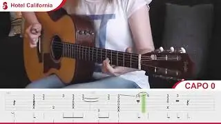 Fingerstyle Guitar | Hotel California - Gabriella Quevedo | Guitar Tutorial + Tabs