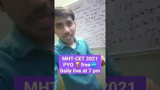MHT-CET 2021 PYQ series Bilkul free me aap sabhi students k लिये
