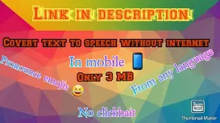 convert text to speech by mobile,speak emoji🤣without internet,from any language(link in description)
