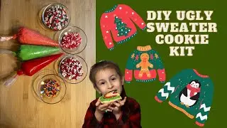 DIY Ugly sweater cookie kits! How to make and decorate sugar cookies. Compare two store bought kits.