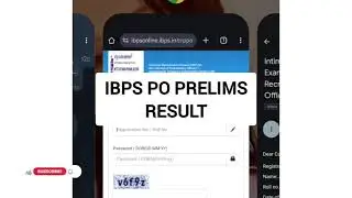 My IBPS PO PRELIMS RESULT!!! MAINS exam to be held on 30th NOVEMBER!