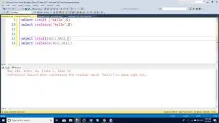 How to use isnull and coalesce in SQL server manager