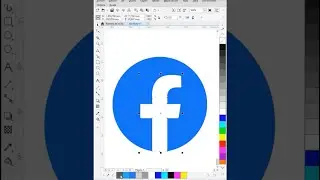 Drawing Facebook logo in COREL DRAW🎨 