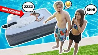 GIRLFRIEND WAKES UP IN SWIMMING POOL PRANK! **FUNNY REACTION**😂😴 |Lev Cameron