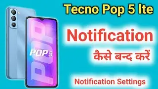 How to hide & unhide notification in Tecno pop 5 lte, Tecno pop 5 lte notification settings