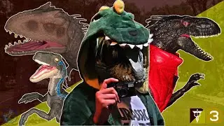 Un día en Jardín Velarde con la Indominus Rex, Blue, y el Indoraptor