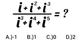 A Nice Math Problem with imaginary unit (i)