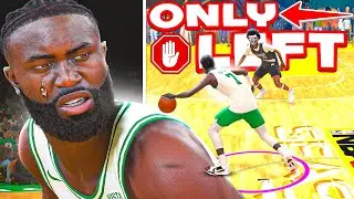 JALEN BROWN USING HIS LEFT HAND ONLY ON NBA 2K24