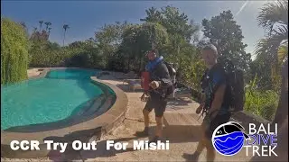 Rebreather try out for Mishy with Bali Dive Trek