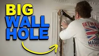 Plaster of Paris + Burlap = The SMOOTHEST Wall Repair Ever (No Sanding)