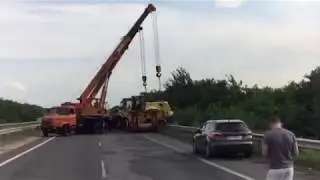 Огромная пробка на трассе Киев - Одесса около Кривого Озера 07.07.2019