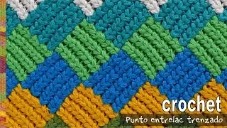 Entrelac braiding point (with braids gorditas!) To crochet / Weaving Peru