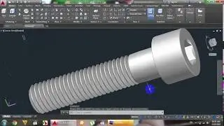 AutoCAD 3D, how to create cap screw, make cap bolt