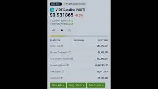 VIDT Datalink coin moon soon. Hidden gem altcoin. Crypto currency for 10x. Drep Coin last signal.