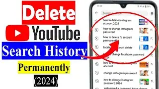 How to Delete Youtube Search History | Delete Search History on Youtube 2024