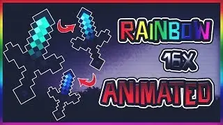 🌈MINECRAFT PVP TEXTURE PACK - RAINBOW 16X (ANIMATED)(1.6k FPS)🌈