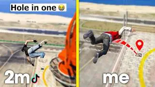 I Recreated Viral TikTok Stunts In GTA 5 Again..