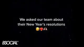 Asking our team about their new year's resolutions🥳.