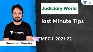 MPCJ 2021-22  last minute Tips | Devashish Pandey | Judiciary World