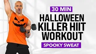 30 MIN KILLER Halloween HIIT Workout with Weights | Full Body Fat Burning Cardio + Strength
