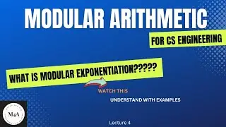 What is Modular Exponentiation?|| Modular Arithmetic||Dr. Sujata T