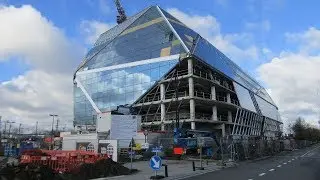 Stationsbuurt Gent : Kantoorgebouw Diamant / Diamond in aanbouw aan de Koningin Fabiolalaan