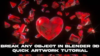 BLENDER 3D: BREAK ANY OBJECT IN BLENDER (QUICK POSTER ART)