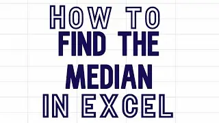 How to find the median in Excel #median #excel