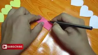 How to make quick and easy paper heart design DIY Crafts Paper Heart Design Room decoration Ideas