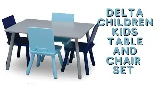 Delta Children Kids Table and Chair Set, Grey/Blue #kidsfurniture #kidswoodenchairset #kidsstuff