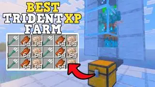 BEST TRIDENT FARM in Minecraft Bedrock 1 21+!!!