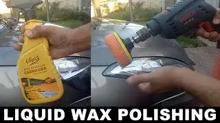 Car wax polishing using Bosch drill machine