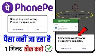 PhonePe Something Went Wrong Please Try Again Later | PhonePe Payment Failed Solution