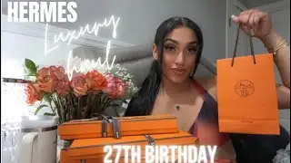 HERMES BIRTHDAY UNBOXING & HAUL ! | BIRTHDAY DINNER AT A CASTLE VLOG !