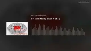 Not One is Missing (Isaiah 40:21-31)