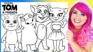 Coloring Talking Tom & Friends Coloring Pages | Talking Tom, Talking Angela, Talking Ginger & Hank