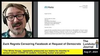 Zuck Regrets Censoring Facebook at Request of Democrats
