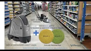 HOW TO RECOVER CONCRETE FLOOR WITH HIGH-SPEED BUFFER AND J&M CONCRETE FLOOR RESTORATION PADS