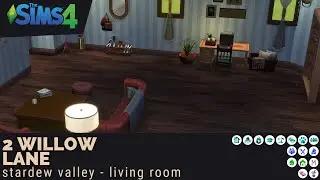 2 Willow Lane | Living Room | Stardew Valley | Sims 4 | Speed Build