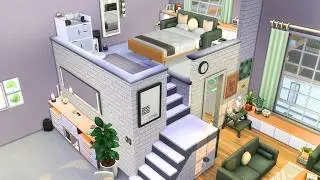 Tiny Loft Apartment (910 Medina Studios)  🌆 Sims 4 Speed Build Stop Motion (NO CC)